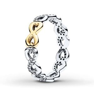 Discontinued Pandora Solid Gold Ring (Infinite Love) (SZ7.5)